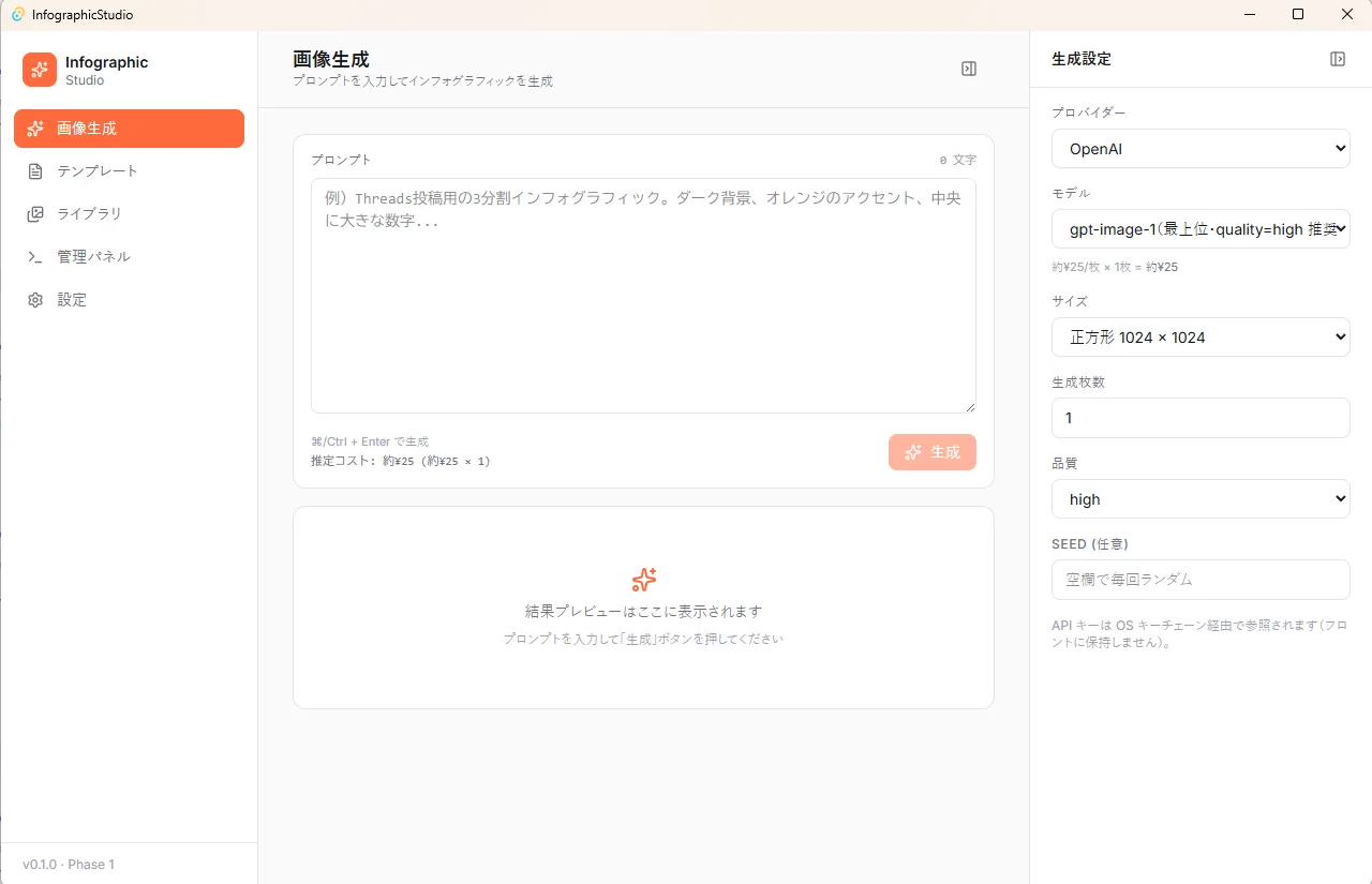クロラボのカリキュラムで作れる「APIを利用した画像一括生成アプリ」の画面